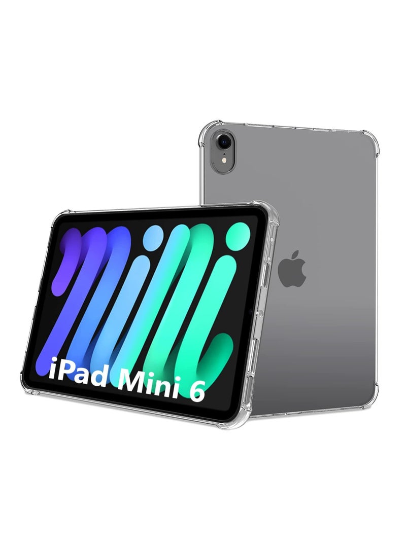DUSALA Case for iPad Mini 6 2021 Model Ultra Slim Transparent Soft TPU Back Cover Skin for iPad Mini 6 Clear - Image 1