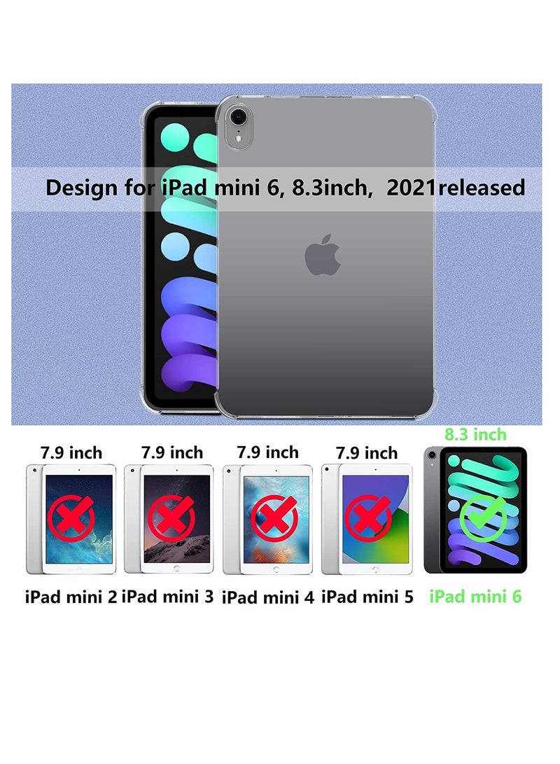 DUSALA Case for iPad Mini 6 2021 Model Ultra Slim Transparent Soft TPU Back Cover Skin for iPad Mini 6 Clear - Image 2