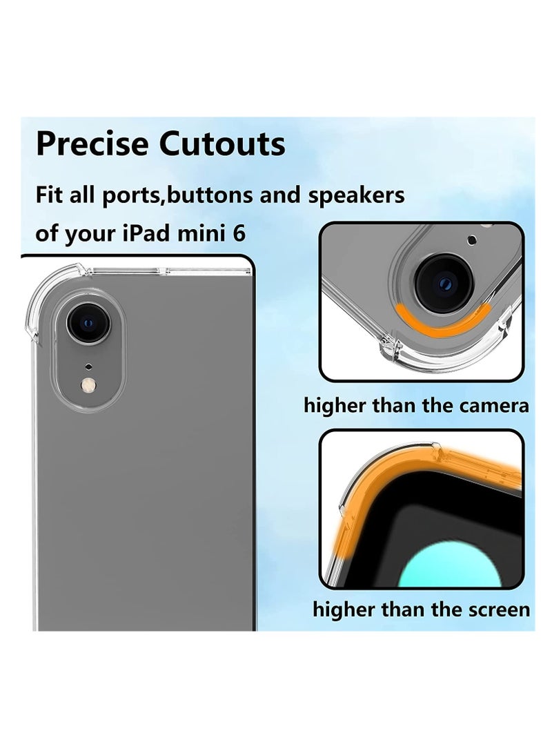 DUSALA Case for iPad Mini 6 2021 Model Ultra Slim Transparent Soft TPU Back Cover Skin for iPad Mini 6 Clear - Image 3