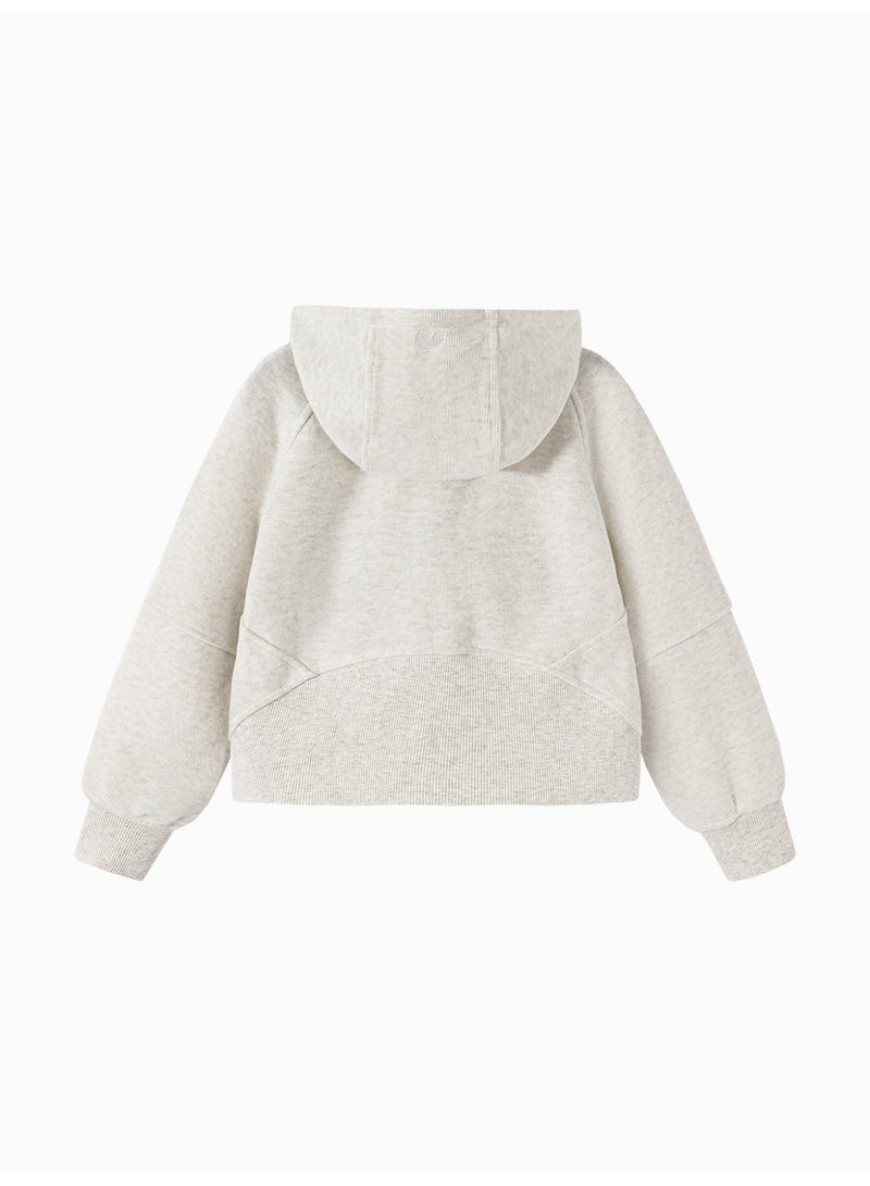 ميني بالا جاكيت كاسيًا بقبة للبنات، تمديد مريح، مفتاح زيبزاب كامل، جيوب أمامية عملية، كمادات راجلان حديثة، مريح للارتداء اليومي والأنشطة الخارجية - Image 5