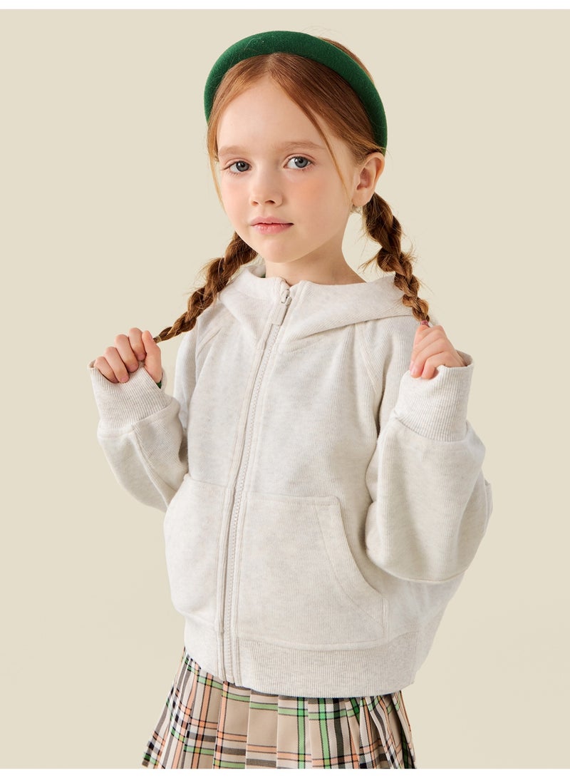 ميني بالا جاكيت كاسيًا بقبة للبنات، تمديد مريح، مفتاح زيبزاب كامل، جيوب أمامية عملية، كمادات راجلان حديثة، مريح للارتداء اليومي والأنشطة الخارجية - Image 2