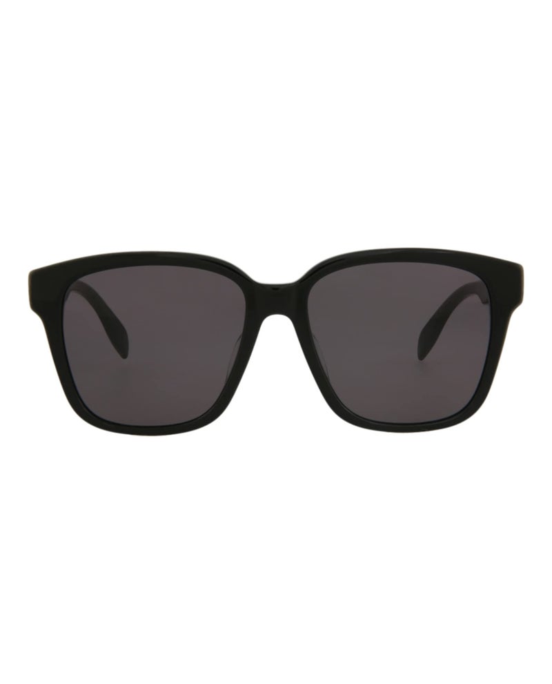 Alexander McQueen Square/Rectangle Sunglasses Black Black Grey Luxury Eyewear Made In Italy Acetate Frame Designer Fashion for Everyday Luxury - Image 1