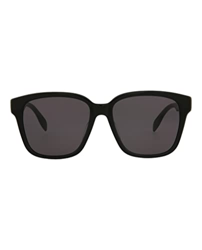 Alexander McQueen Square/Rectangle Sunglasses Black Black Grey Luxury Eyewear Made In Italy Acetate Frame Designer Fashion for Everyday Luxury - Image 5