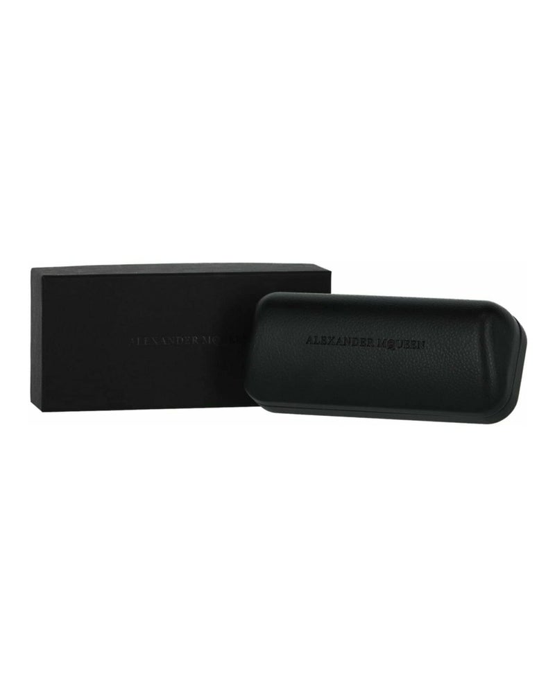 Alexander McQueen Square/Rectangle Sunglasses Black Black Grey Luxury Eyewear Made In Italy Acetate Frame Designer Fashion for Everyday Luxury - Image 4