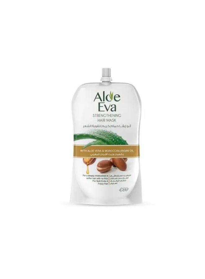 Aloe Eva Strengthening Aloe Vera And Moroccan Argan Oil Hair Mask 250ml - Image 3