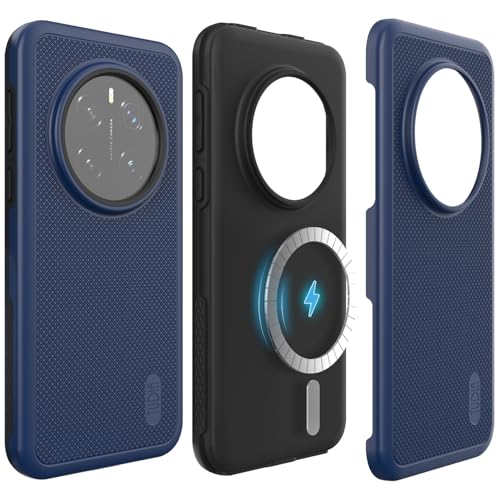 TUDIA DualShield Grip Designed for Honor Magic 7 Pro Case 5G 2025 MergeGrip Military Grade Dual Layer Shockproof Slim Tough Heavy Duty Phone Cases Cover Indigo Blue Magsafe Compatible - Image 1