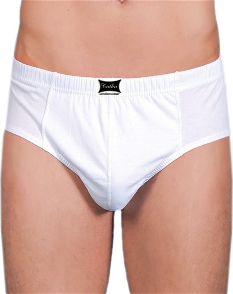Tutku Men's Slip Briefs White 6 Pack
