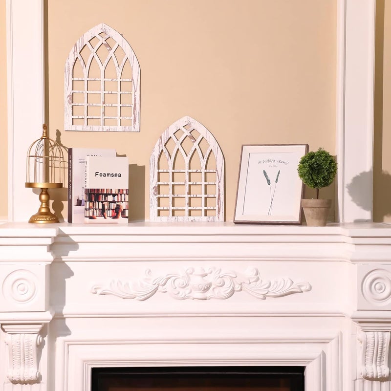 Yulejo Rustic Window Frame Wall Decor - Image 2