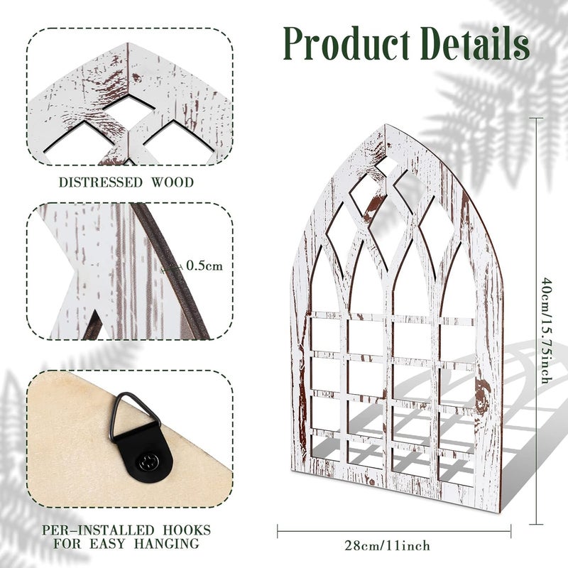 Yulejo Rustic Window Frame Wall Decor - Image 3
