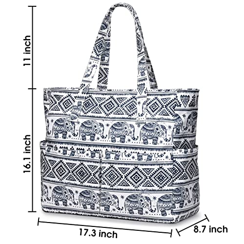 oscaurt Beach Bags for Women Large Waterproof Sandproof Beach Tote Swim Pool Bag with Zipper for Travel Vacation Essentials - Image 4