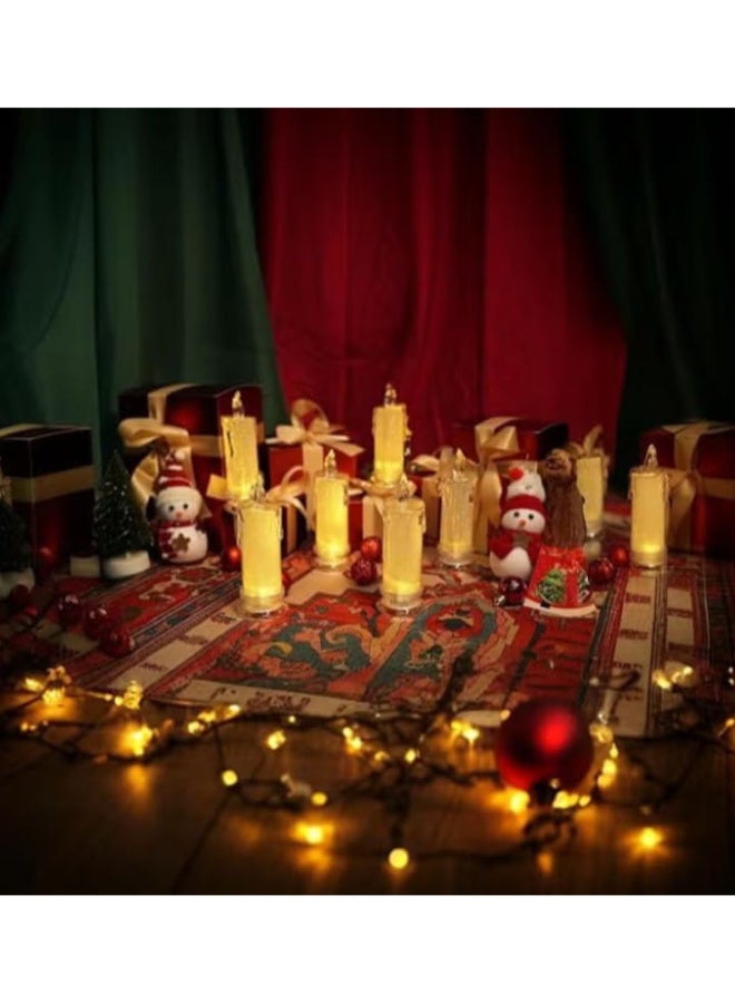 4 قطع - شموع LED (القطر: 2.5 بوصة × الارتفاع: 7 بوصة)، بدون لهب - Image 4