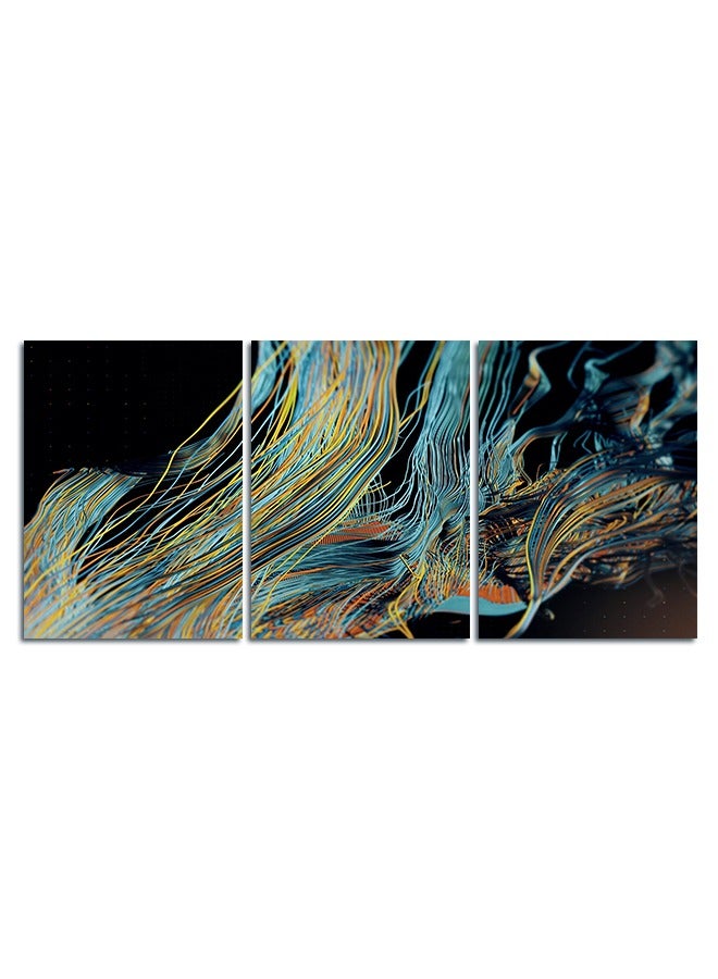 Marktna Set Of 3 Framed Canvas Wall Arts Stretched Over Wooden Frame with a Modern Design  - Image 2