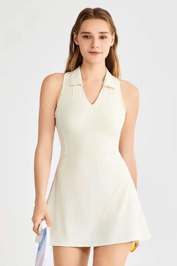 اس في ال Eva Padel & Tennis Dress with Separate Shorts and Built-in Bra with Removable Pads