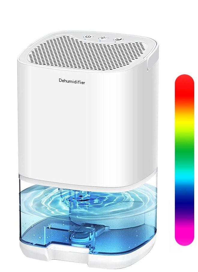 Arabest Dehumidifier 1000ML Home Dehumidifier,2500 Cubic Feet with 7 Color LED Lights,Silent Bedroom Portable Dehumidifier 285 sqft,Closet Bedroom Bathroom RV Office  - Image 1