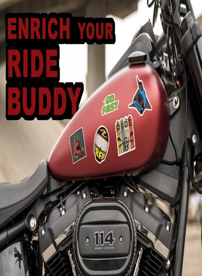 EXO DECOR Reusable Self-Adhesive Sticker for Bike Pack of 50 Waterproof Stylish-Reusable Self-Adhesive Sticker s for Helmet,Tank,Visor-Great Gift for Riders,Bikers,Vinyl - Image 4