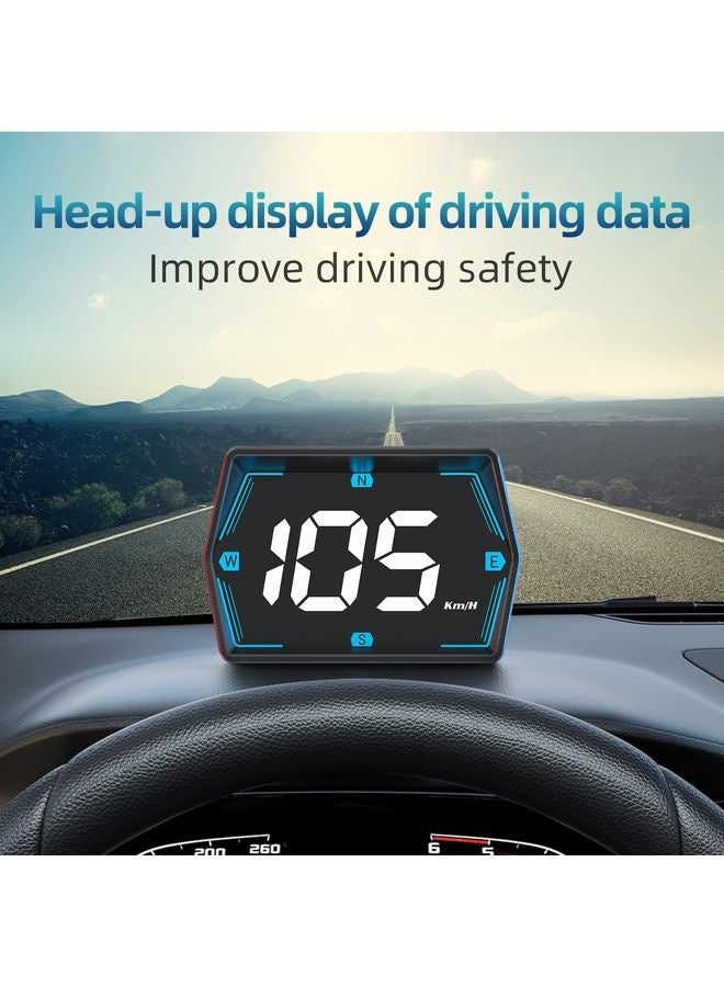 HOMESTAR Universal Car GPS Speedometer G20 Car Heads-up Display Plug and Play with USB Connection,Displays MPH, Comes with Compass Over Speed Alert HD Display Speedometer for All Vehicles - Image 2
