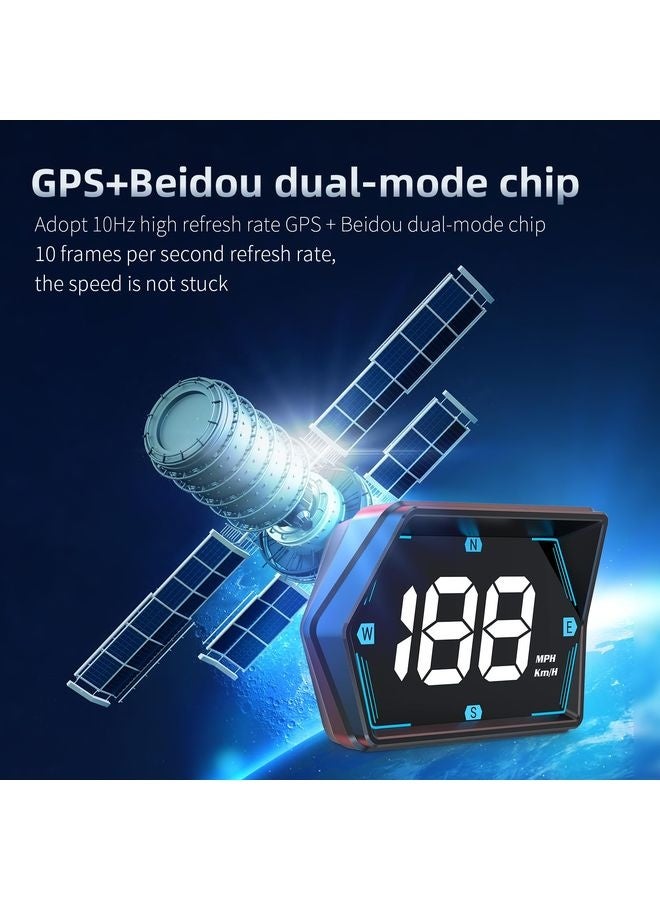 HOMESTAR Universal Car GPS Speedometer G20 Car Heads-up Display Plug and Play with USB Connection,Displays MPH, Comes with Compass Over Speed Alert HD Display Speedometer for All Vehicles - Image 3