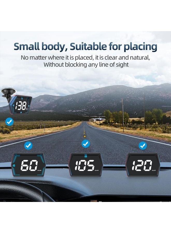 HOMESTAR Universal Car GPS Speedometer G20 Car Heads-up Display Plug and Play with USB Connection,Displays MPH, Comes with Compass Over Speed Alert HD Display Speedometer for All Vehicles - Image 4