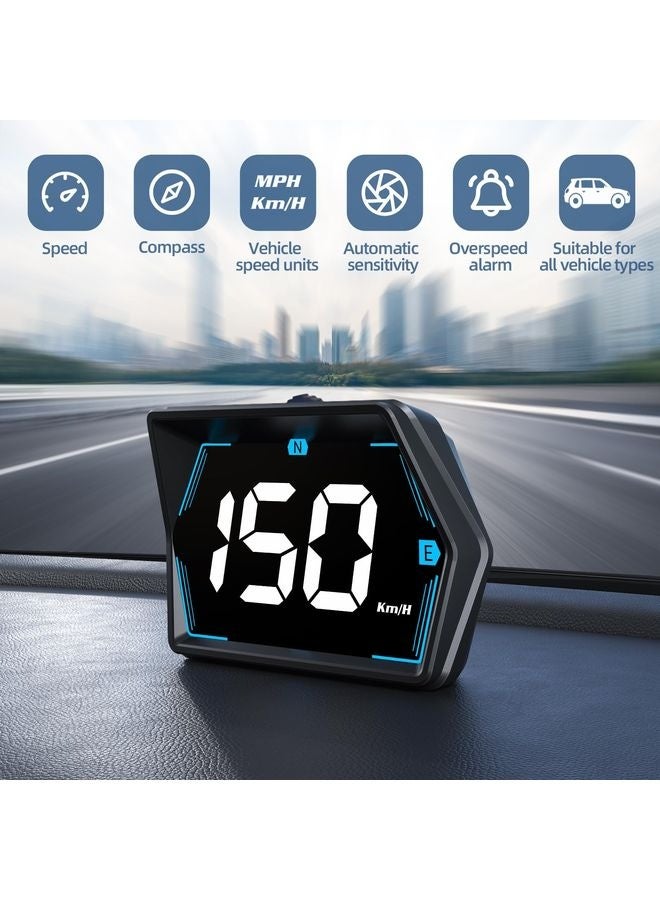 HOMESTAR Universal Car GPS Speedometer G20 Car Heads-up Display Plug and Play with USB Connection,Displays MPH, Comes with Compass Over Speed Alert HD Display Speedometer for All Vehicles - Image 5