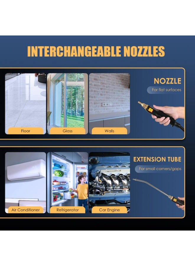 منظف بالبخار متعدد الوظائف بقوة 2500 واط مع خزان ماء كبير وتحكم بدرجة الحرارة 6 سرعات - HX-860 - Image 5
