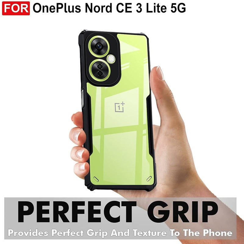 ZAPCASE غطاء خلفي لهاتف OnePlus Nord CE 3 Lite 5G | متوافق مع غطاء خلفي لهاتف OnePlus Nord CE 3 Lite 5G | غطاء شفاف مع حماية للكاميرا | (TPU + PC | أسود غير لامع) - Image 3