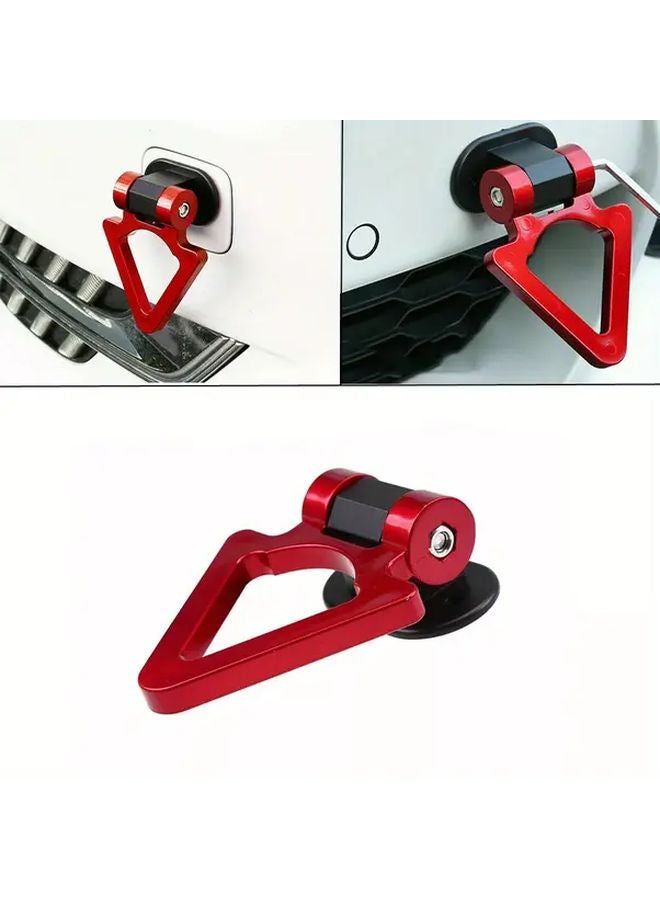 Red Universal Car SUV Tow Hook Racing Style Triangle Track Design Durable PC Material - Image 4