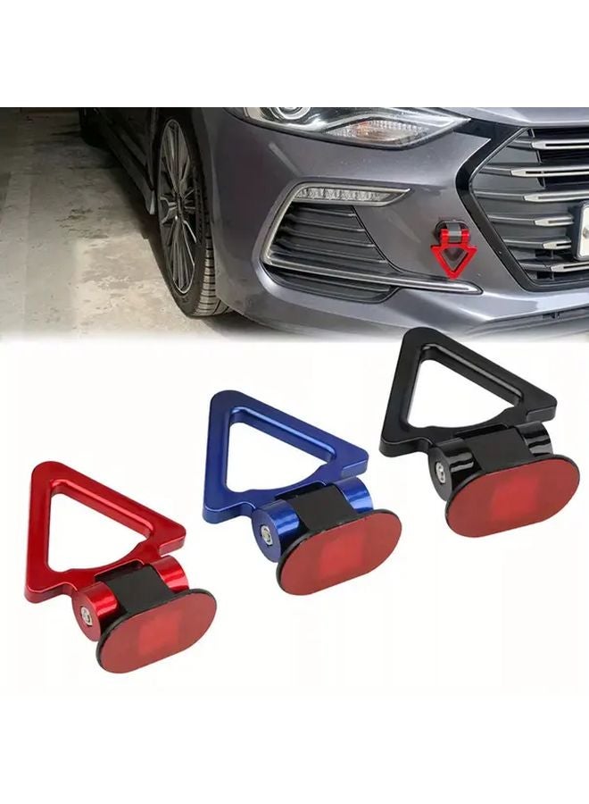 Red Universal Car SUV Tow Hook Racing Style Triangle Track Design Durable PC Material - Image 2