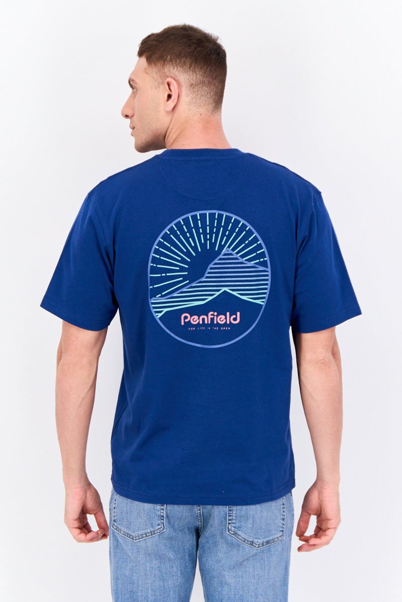 Penfield تي شيرت رجالي بأكمام قصيرة وياقة دائرية، لون أزرق داكن - Image 3