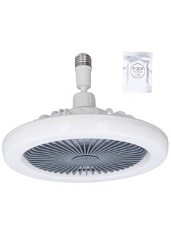ماركة غير محددة مقبس مروحة ضوء مع جهاز تحكم عن بعد، 3 ألوان 3000K-6500K لمبة إضاءة LED عاكسة للضوء في مروحة السقف لغرفة النوم والمطبخ وغرفة التخزين والخزانة ومراوح السقف الصغيرة اللاسلكية مع أضواء متعددة الألوان  - Image 2