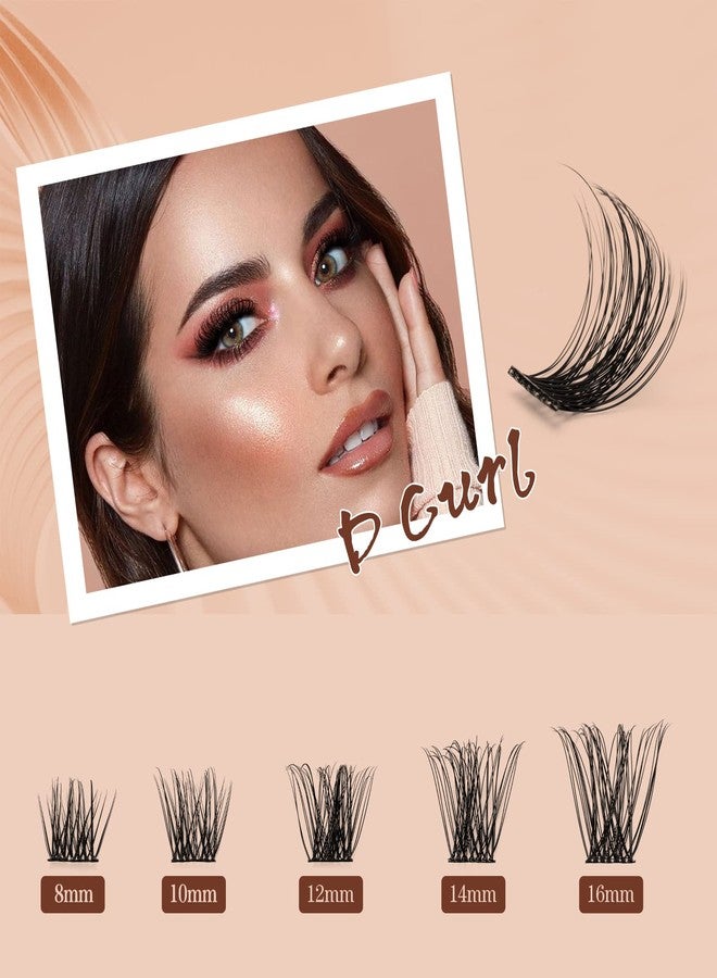 QUEWEL DIY Eyelash Extensions Kit, Lash Clusters 144 Pcs, Clusters Eyelash Applicator Tool, Super Hold Cluster Lashes Bond and Seal, Glue Remover Easy to Apply at Home(S012-Kit) - Image 4