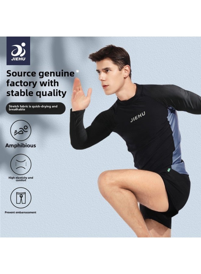 Generic Swimwear Men's Swimsuit Double-layer Swimming Trunks Suit Anti-embarrassment Swimming Trunks Men's Casual Loose Boxer Swimsuit Swimming Trunks Suit-Color:72112 Tops-Size:Xxxxl (recommended 90-110kg )  - Image 3