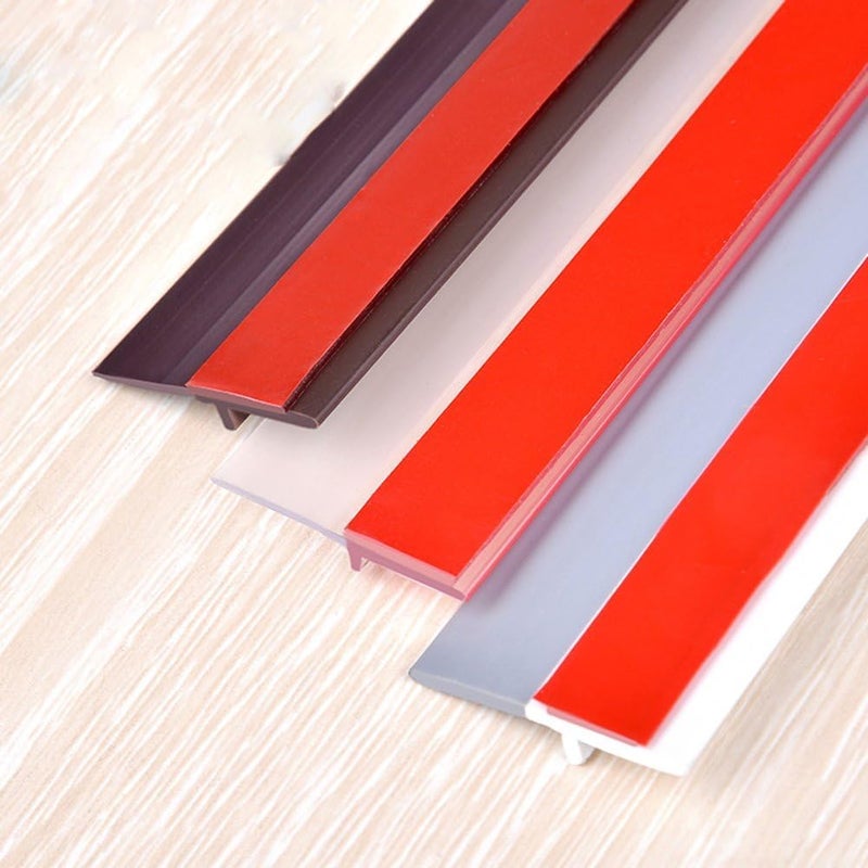 Delzon Brush Strip for Door Bottom Seal Draft Excluder Stopper with Fiber Plate and Rubber Brush 1 Meter Multi Color 2 - Image 1