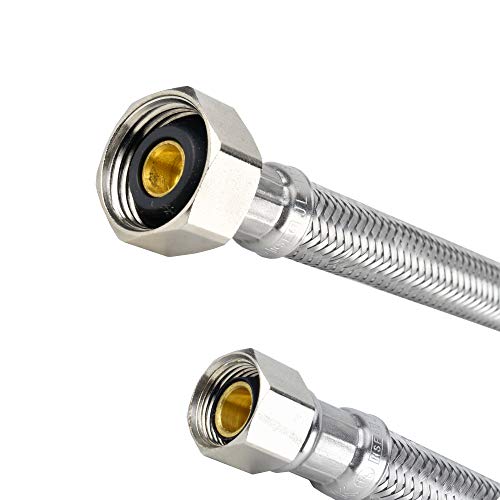 Plumb Pak 16" Lead-Free E-Z Faucet Supply Tube, Stainless Steel - Image 1