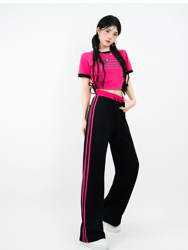 Korean Girl Group Student Cheerleading Performance Navel-Baring Performance Costume Ds Singing Suit Cheerleading Basketball Baby Suit - Image 5