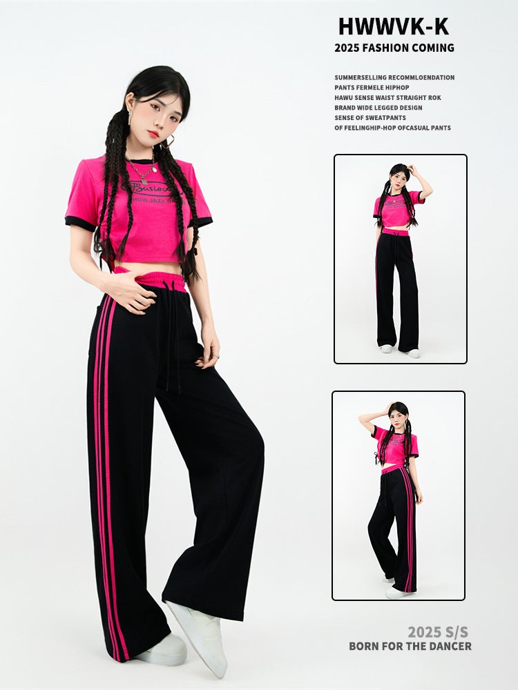 Korean Girl Group Student Cheerleading Performance Navel-Baring Performance Costume Ds Singing Suit Cheerleading Basketball Baby Suit - Image 2