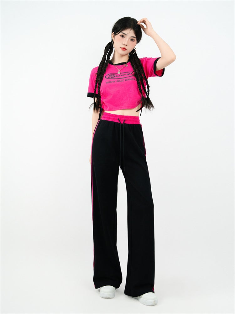 Korean Girl Group Student Cheerleading Performance Navel-Baring Performance Costume Ds Singing Suit Cheerleading Basketball Baby Suit - Image 3