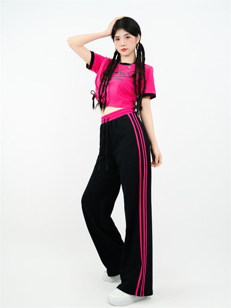 Korean Girl Group Student Cheerleading Performance Navel-Baring Performance Costume Ds Singing Suit Cheerleading Basketball Baby Suit - Image 4