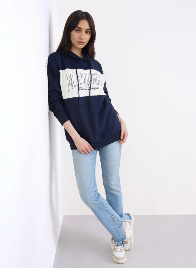 Styli Color Block Regular Fit Hoodie