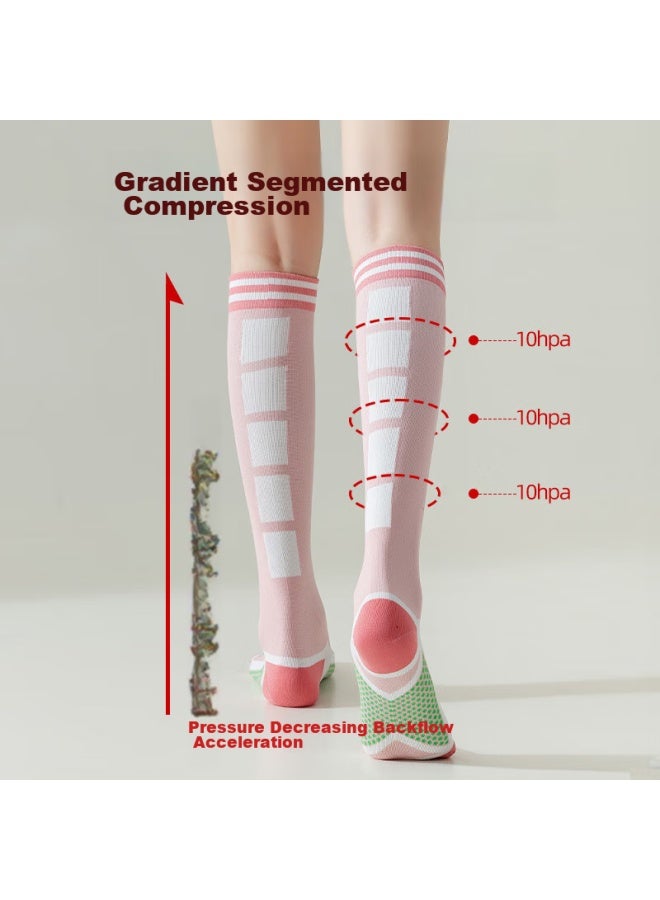 Dweck Duweike Compression Socks For Women, Yoga, Sports, Professional Fitness, Running, Jump Rope, Muscle-enhancing, Mid-calf, 2 Pairs - Image 2