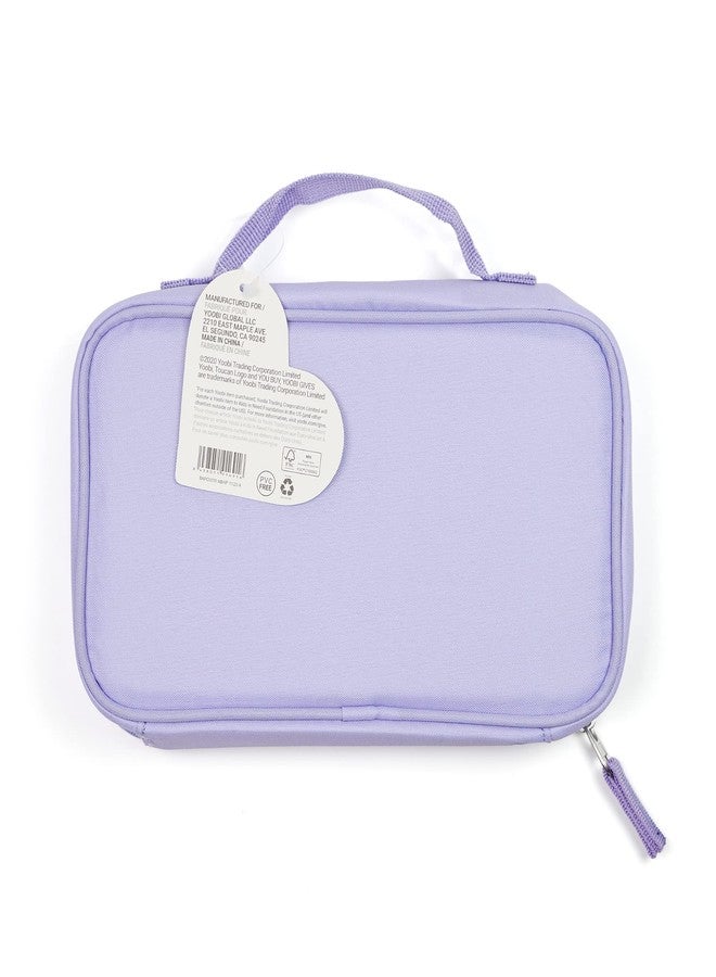 Yoobi Pandacorn Pencil Case - Purple Mesh Cute Pencil Pouch - Pencil Bag w/Carry Handle - Pen Pouch for School or Office - Multifunctional Zippered Pouch Makeup Bag or Toiletries Bag - Image 4