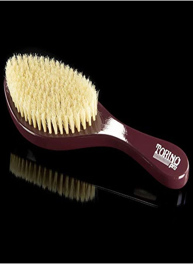 TORINO PRO WAVE BRUSHES BY BRUSH KING - Ing Medium Curve Wave Brush Made With 100% Boar Bristles All Purpose Wave Brush Great 360 Waves Brush Read Description - Image 1