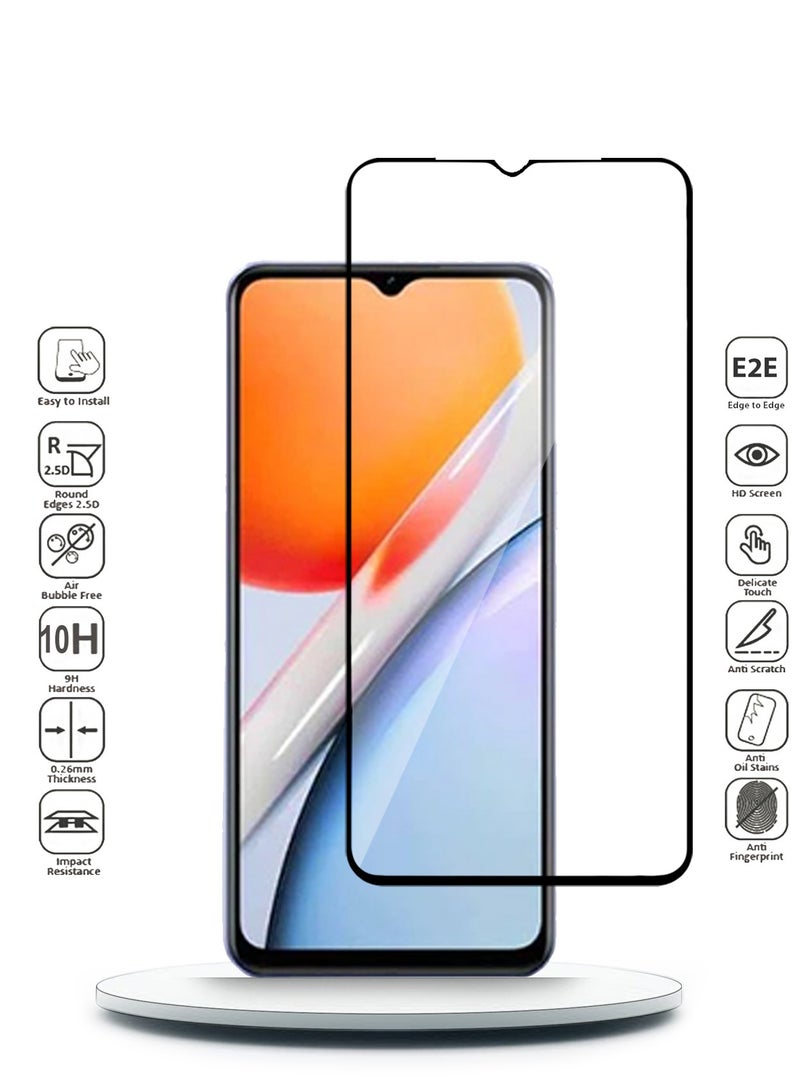 Techie Full Cover 10H Hardness HD Tempered Glass Screen Protector for Vivo Y36i 5G 2023 - Anti-Scratch, Anti-Fingerprint, and Bubbles Free Technology - Image 2