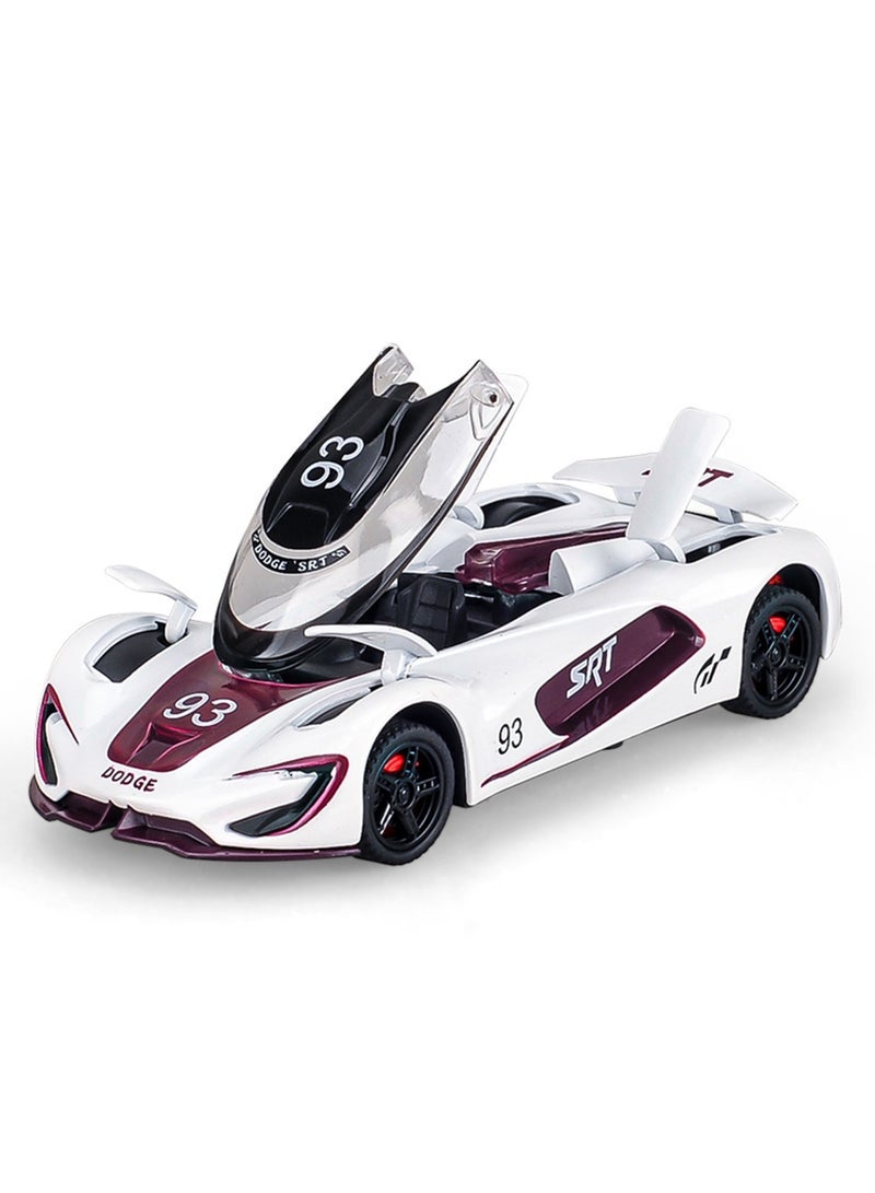 1:32 Dodge Alloy Car Model with Lights and Pull-Back Action Exquisite Ornament Toy for Car Enthusiast Collection - Image 1