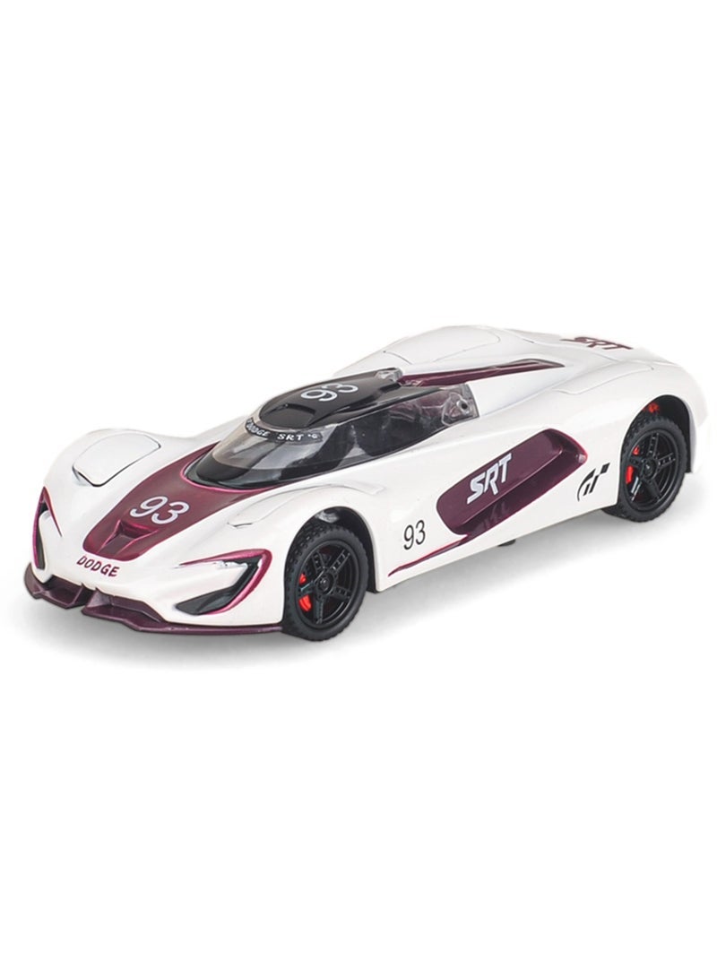 1:32 Dodge Alloy Car Model with Lights and Pull-Back Action Exquisite Ornament Toy for Car Enthusiast Collection - Image 2