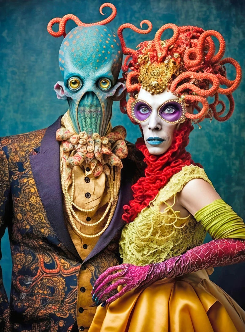 Cross & Glory 1000 Piece Jigsaw Puzzle for Adults Cross Glory Meet The Aliens Series Collectible SciFi Illustration Sylas and Eirlys - Image 3