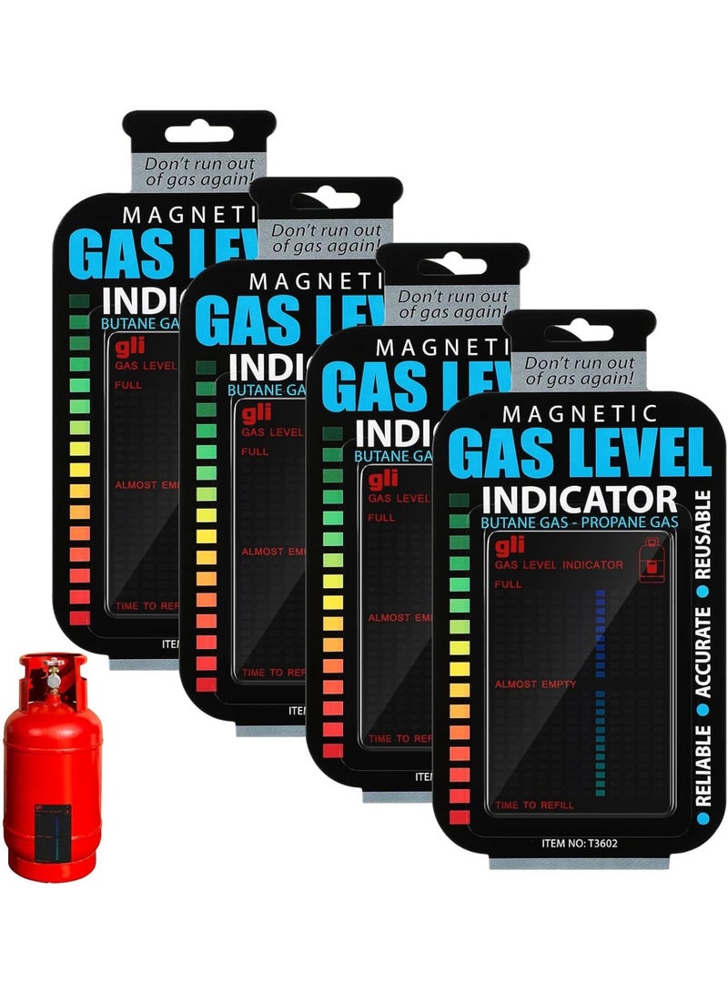 SOLARAE Magnetic Gas Level Indicator, 4 Pieces Propane Tank Gauge Level Indicator, Reusable Propane Fuel Level Indicators, Propane Tank Sensor for Home Kitchen Tool - Image 1