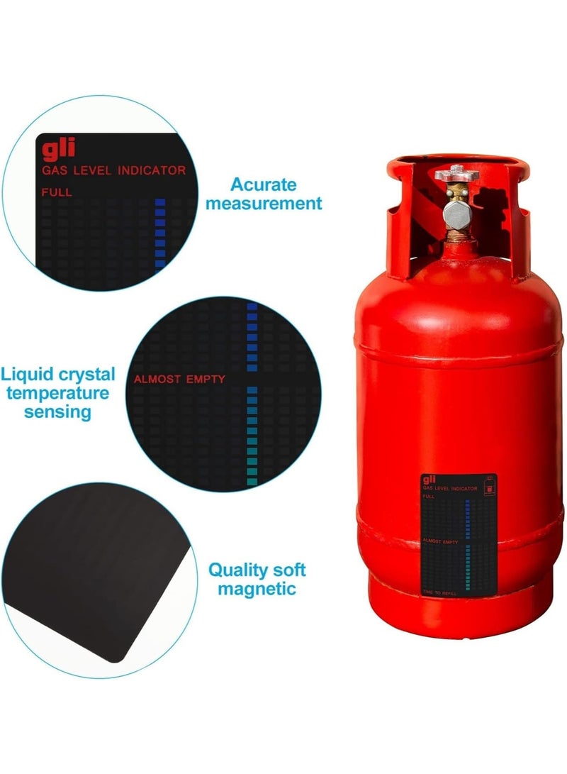 SOLARAE Magnetic Gas Level Indicator, 4 Pieces Propane Tank Gauge Level Indicator, Reusable Propane Fuel Level Indicators, Propane Tank Sensor for Home Kitchen Tool - Image 2