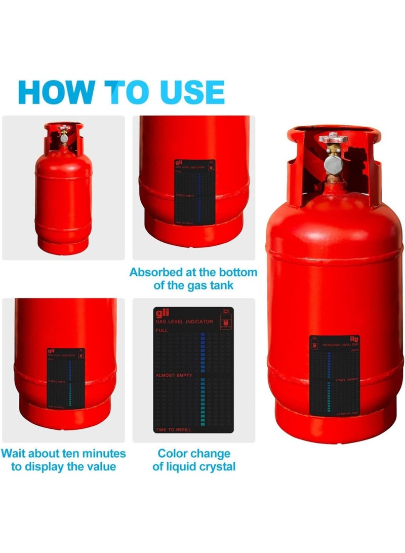 SOLARAE Magnetic Gas Level Indicator, 4 Pieces Propane Tank Gauge Level Indicator, Reusable Propane Fuel Level Indicators, Propane Tank Sensor for Home Kitchen Tool - Image 4
