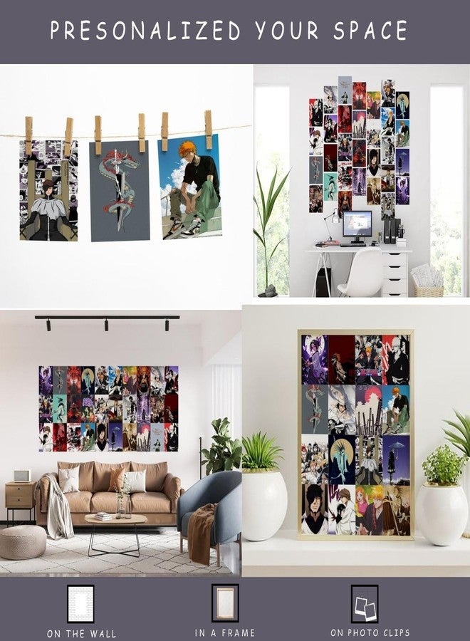 Kitty Cat® Bleach Anime Aesthetic Wall Collage Kit || 30 Unique Poster Set Free Tape, 4x6in Each, Posters: Dorm, Hostel Essential, Aesthetic Room Decor (Bleach) - Image 3