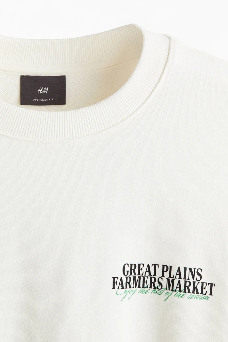 H&M Oversized Fit Printed sweatshirt